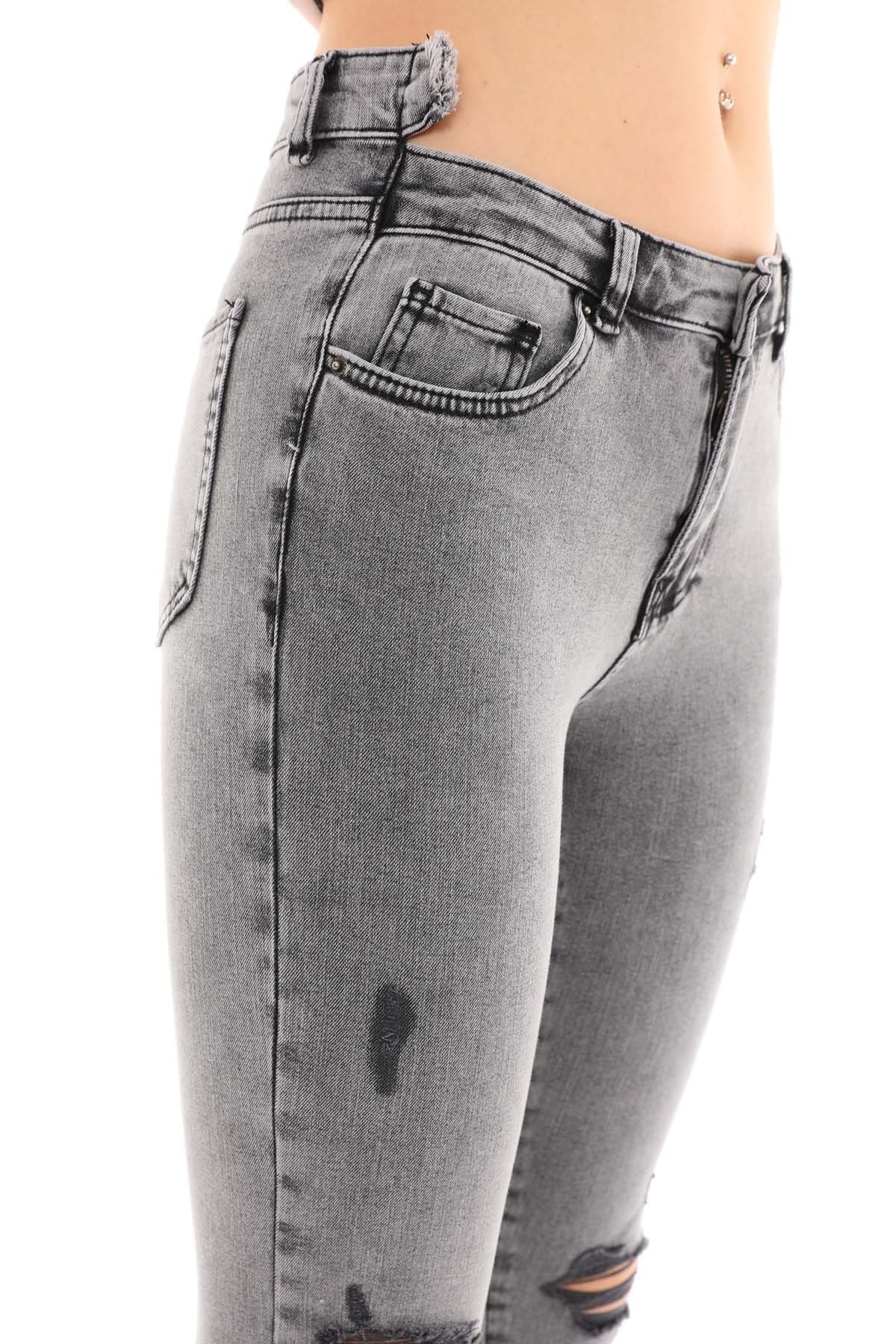The Bark Kadın Skinny Jean Pantolon 4065-808 Gri
