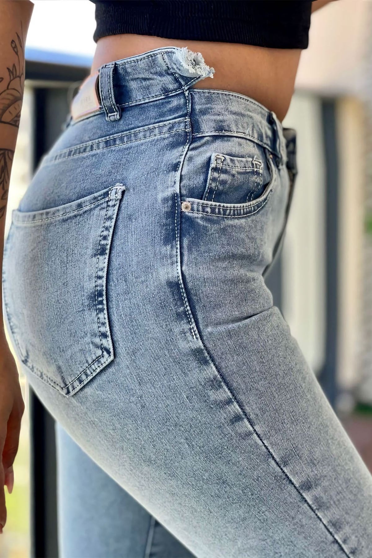 The Bark Kadın Skinny Jean Pantolon 4065-808 Mavi