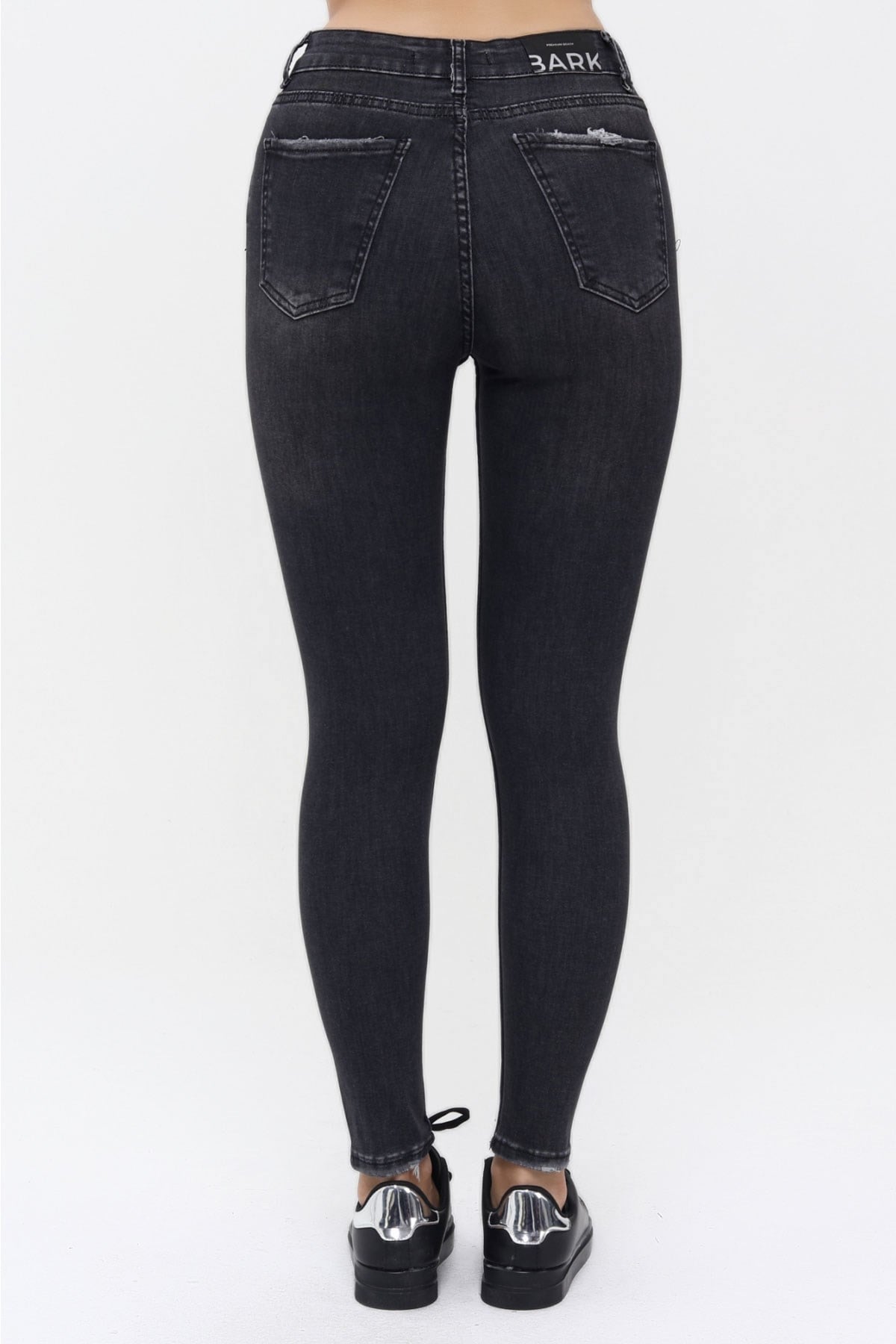 The Bark Lazer Detaylı Skinny Jean Kadın Pantolon 1031-252 Siyah