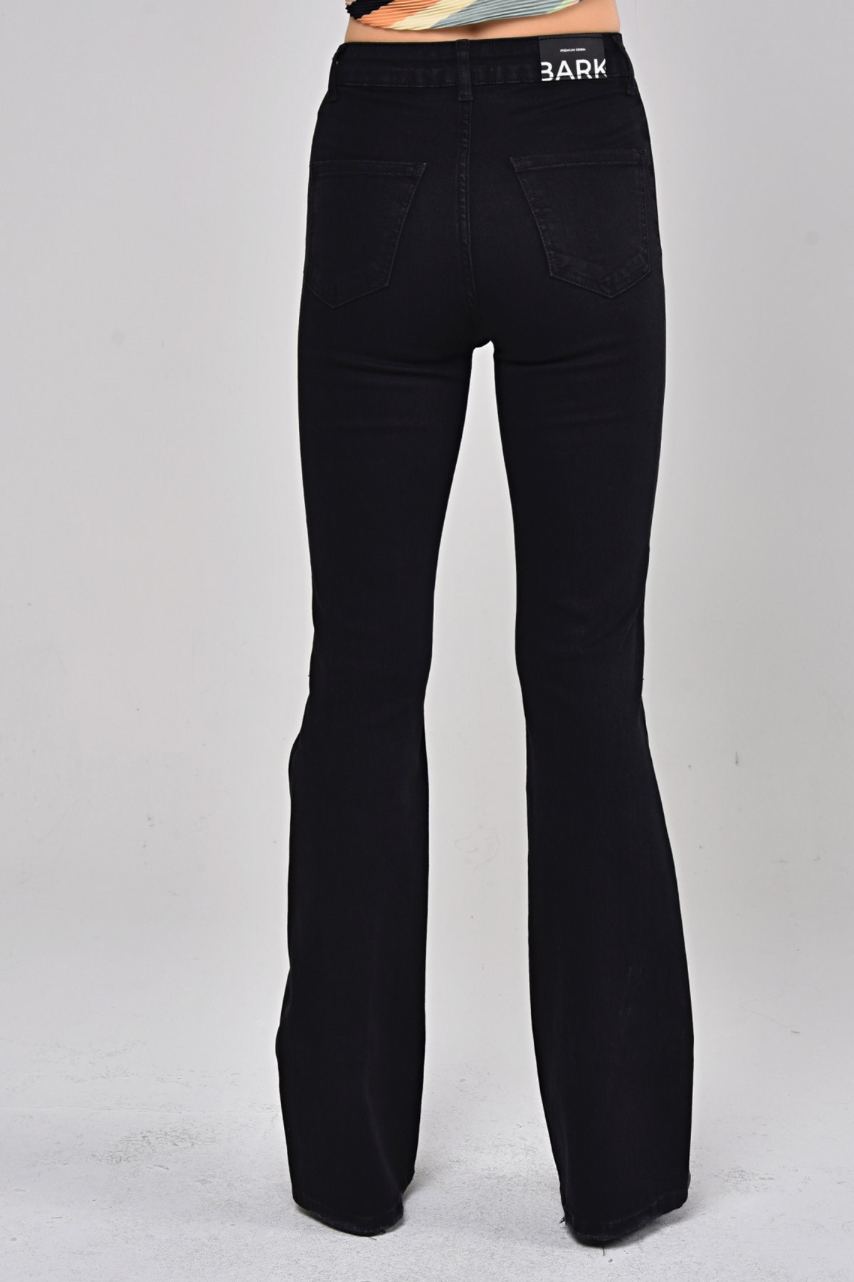 The Bark Lazer Kesim İspanyol Paça Kadın Jean Pantolon 4619-154 Siyah