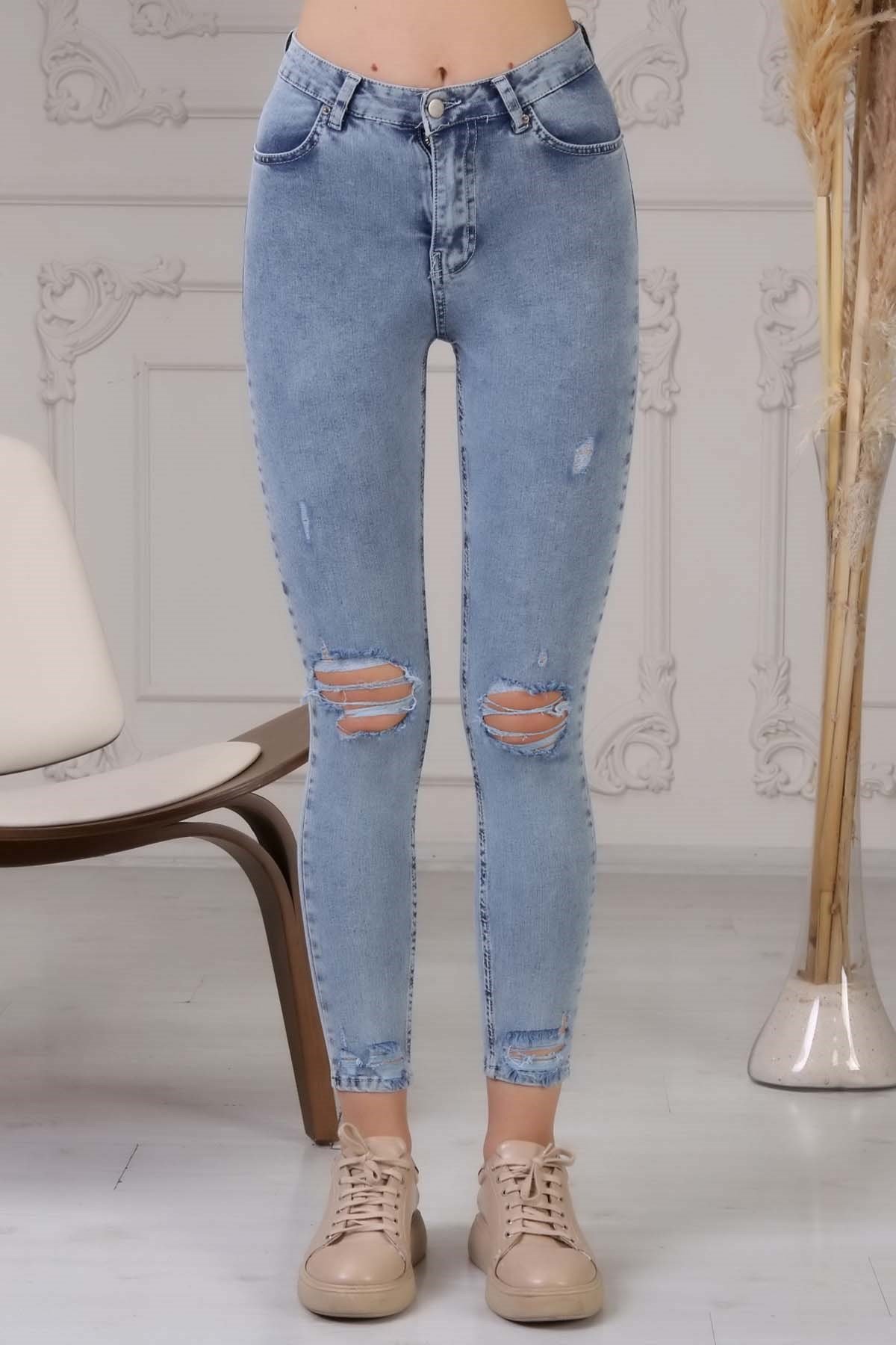 The Bark Nancy Kadın Skinny Jean Pantolon N804 Açık Mavi