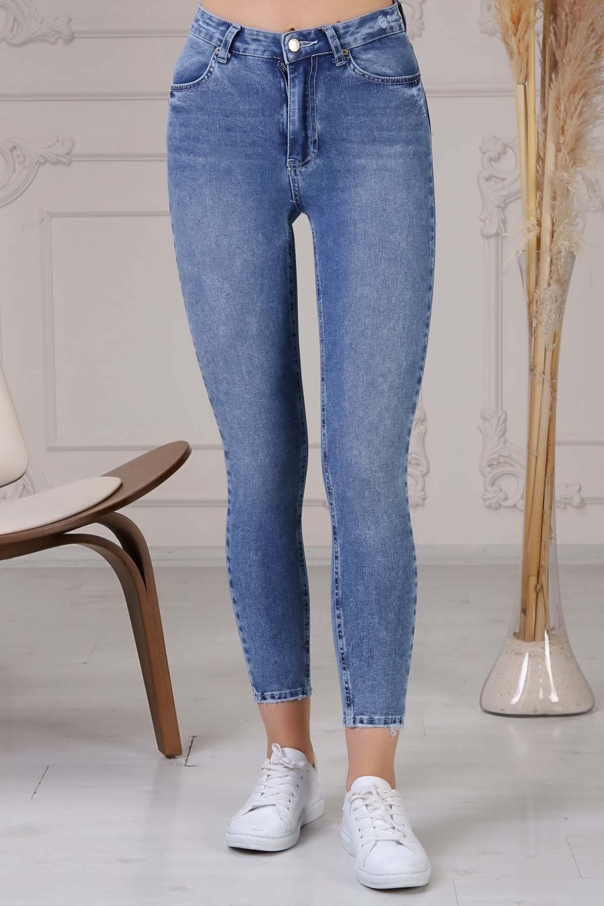 The Bark Nancy Kadın Skinny Jean Pantolon N804 Mavi