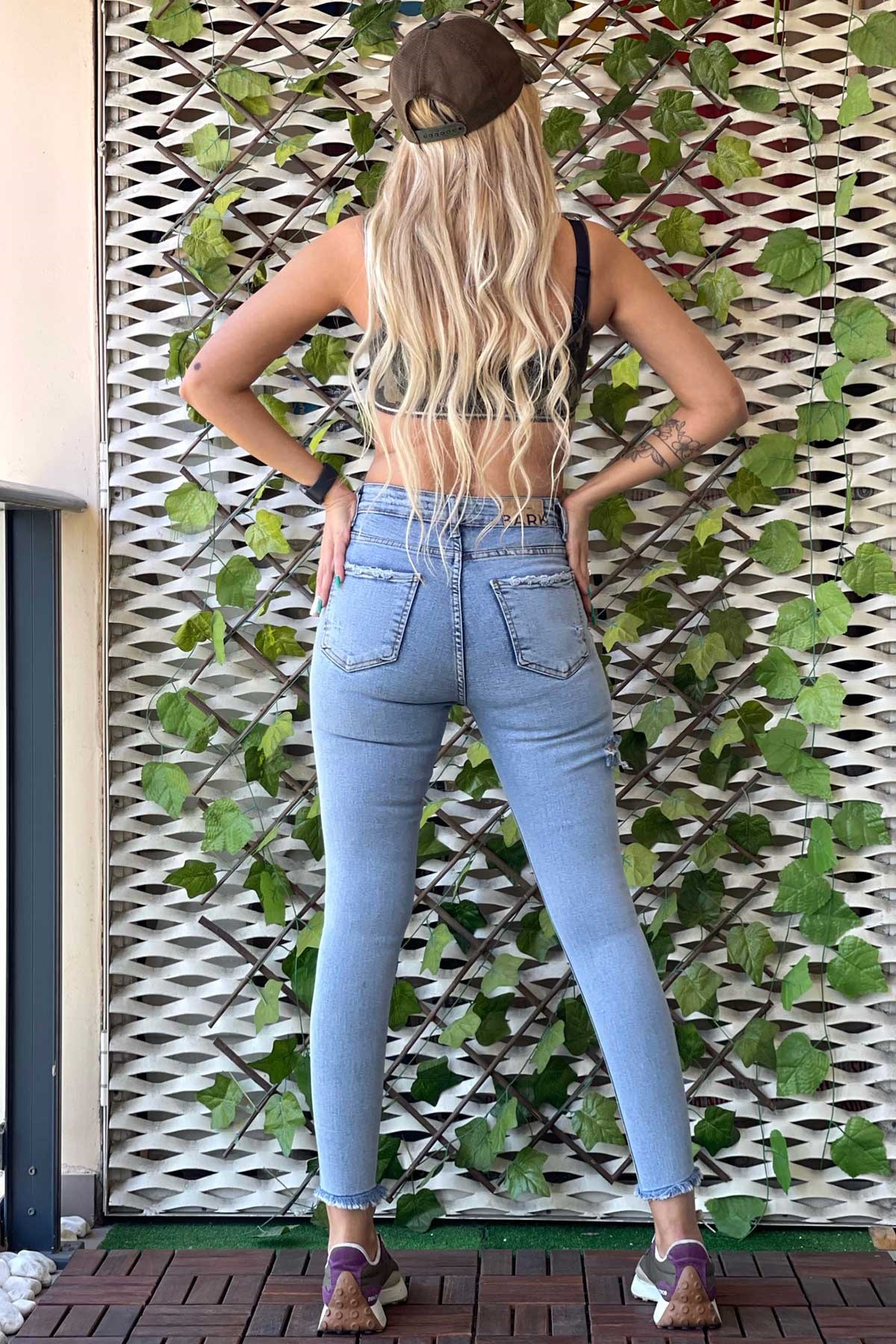 The Bark Nancy Kadın Skinny Jean Pantolon N992 Açık Mavi