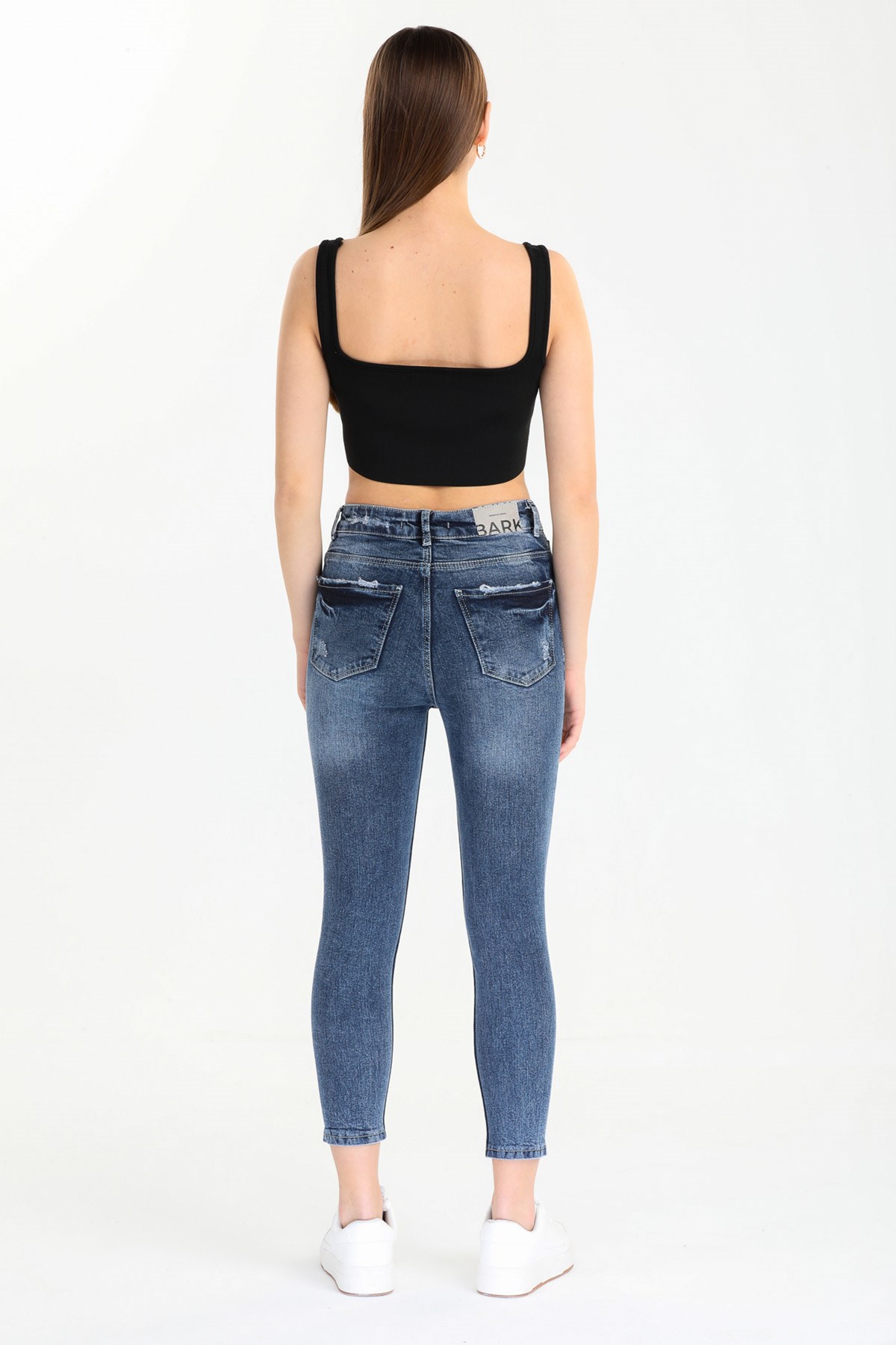 The Bark Önü Fermuarlı Skinny Jean 4055 Mavi