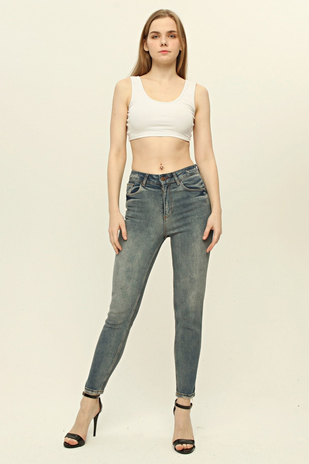 The Bark Skinny Jean Kadın Pantolon 1037-001A Mavi