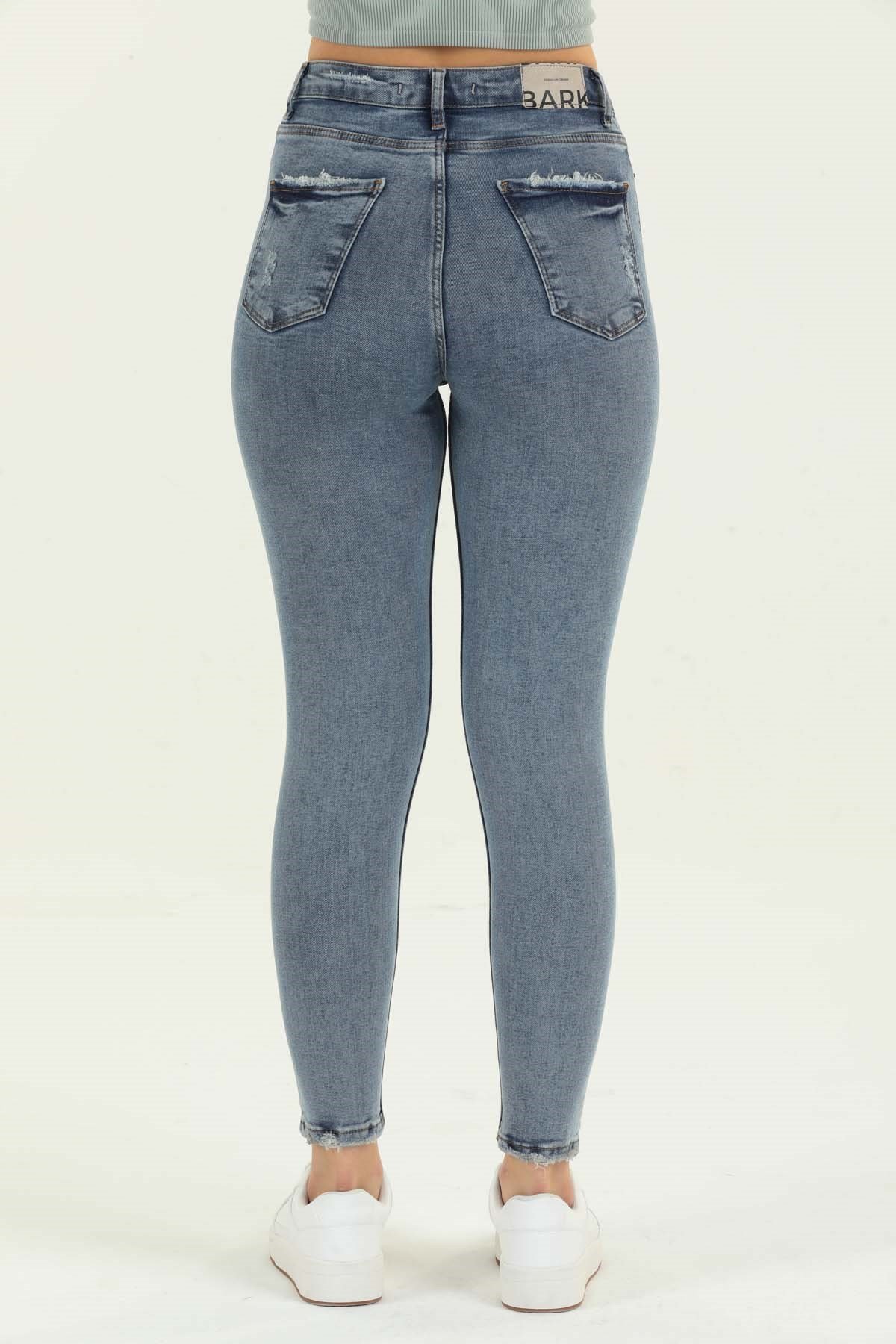 The Bark Skinny Jean Kadın Pantolon 1031-991 Mavi