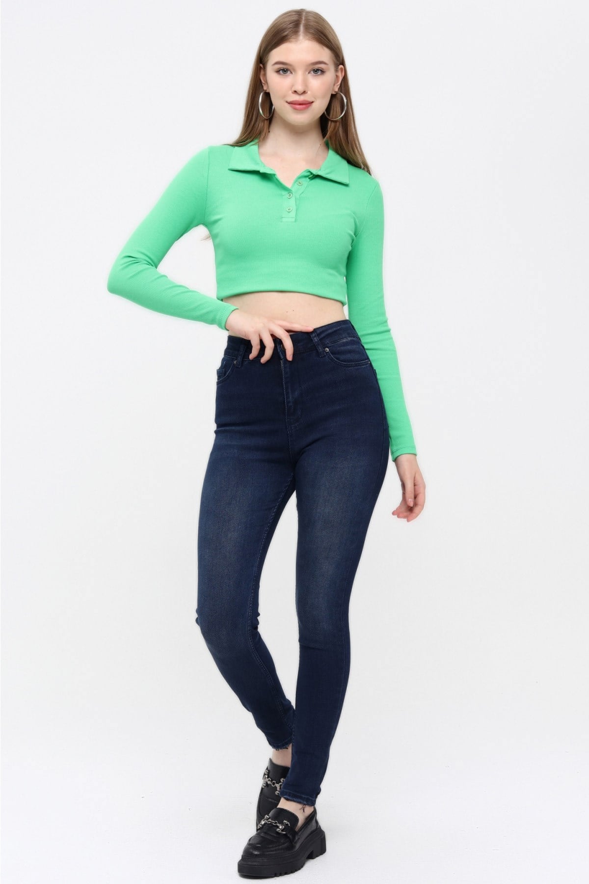 The Bark Skinny Jean Kadın Pantolon 1031-264 Lacivert