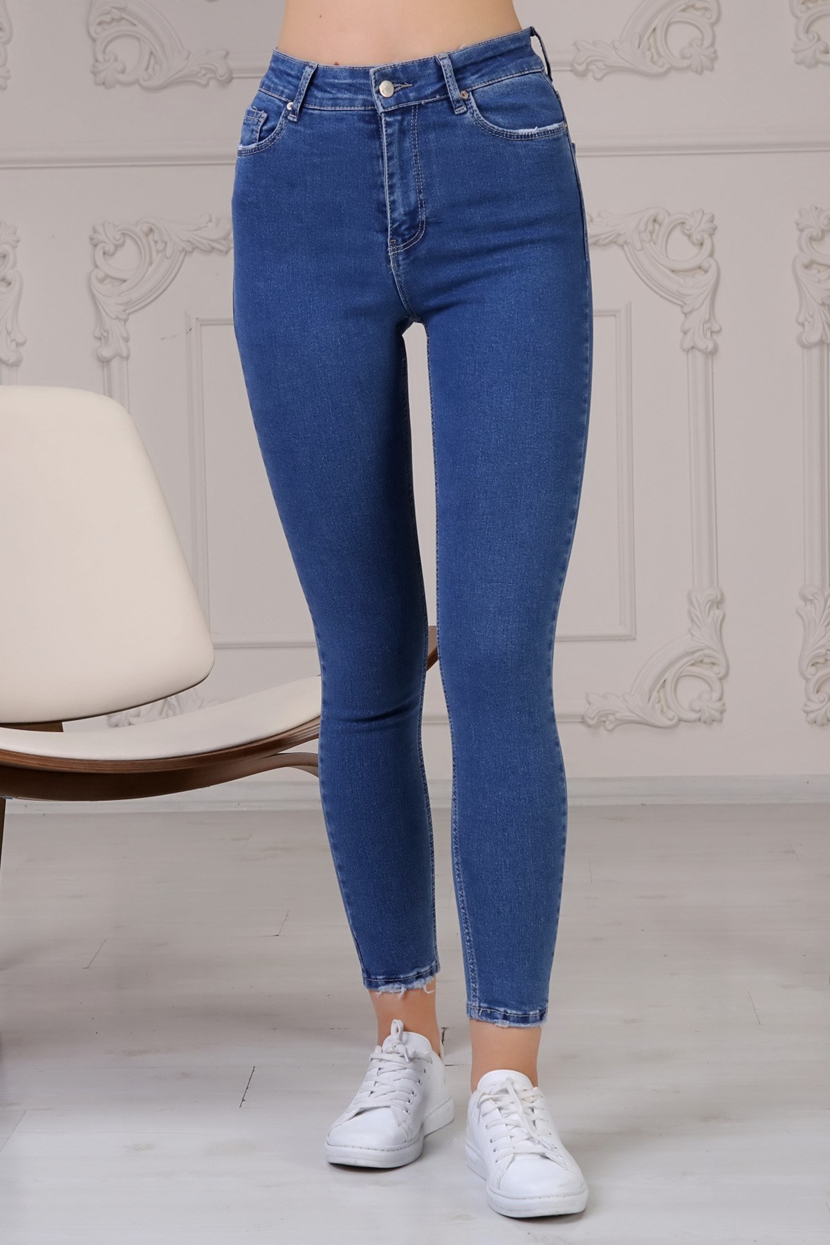The Bark Skinny Jean Kadın Pantolon 1031-945 Lacivert