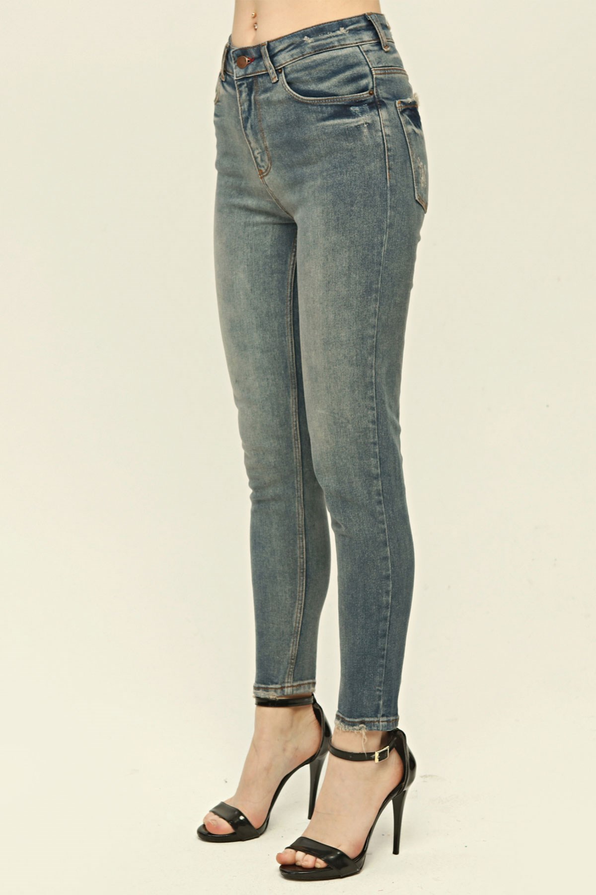 The Bark Skinny Jean Kadın Pantolon 1037-001A Mavi