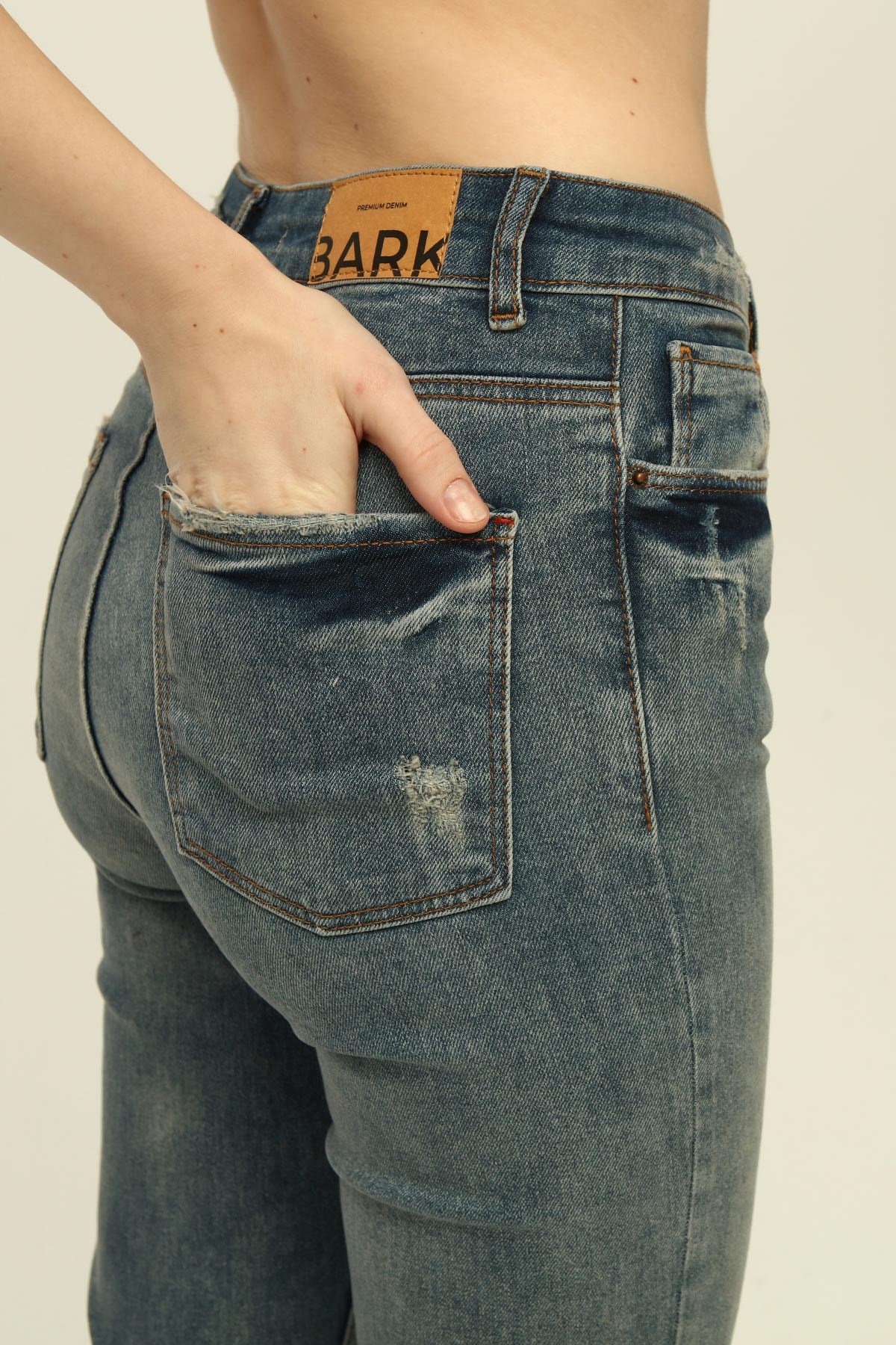 The Bark Skinny Jean Kadın Pantolon 1037-001A Mavi