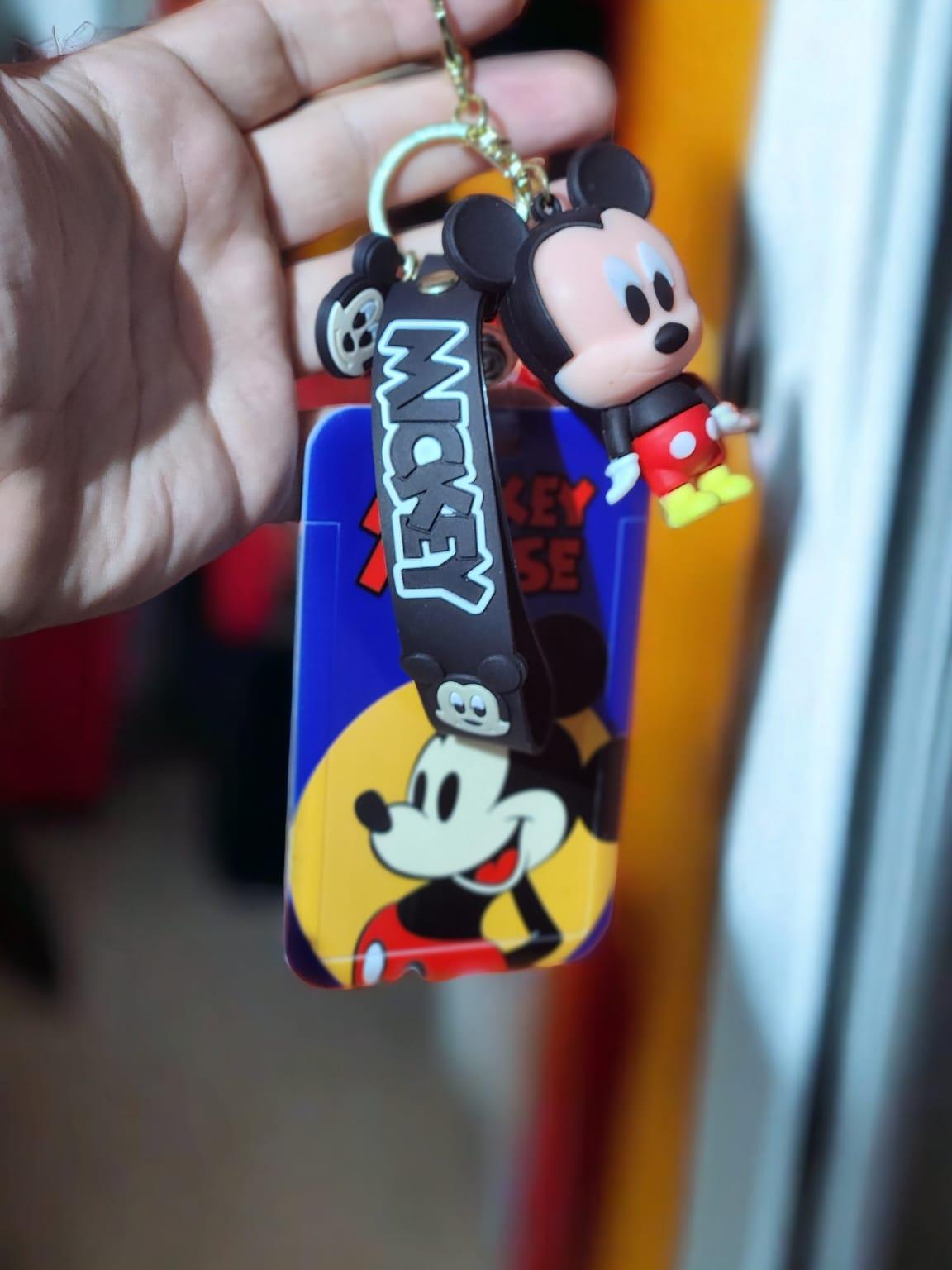  Mickey Figürlü Kartlı Silikon Anahtarlık