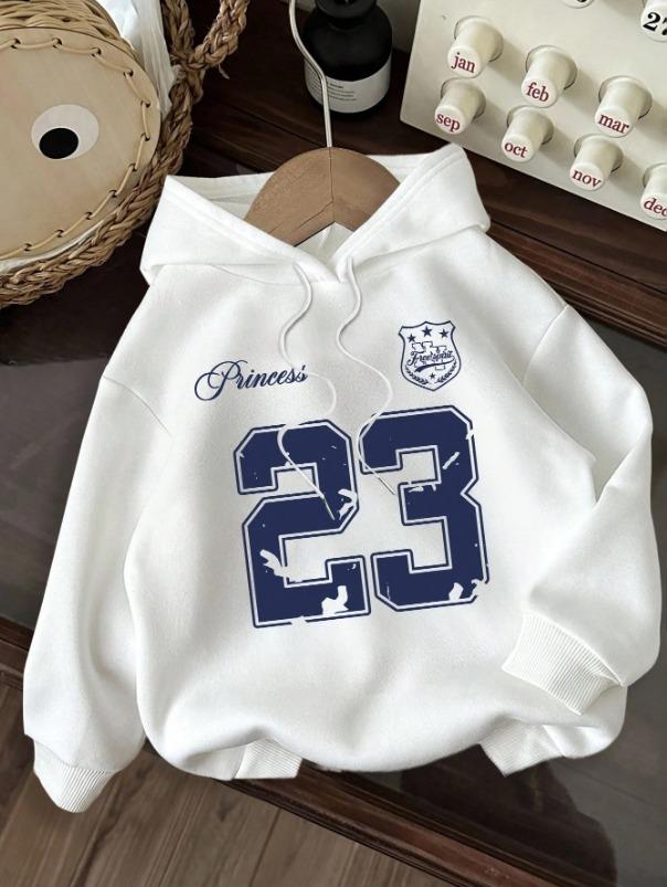 23 Beyaz Kapşonlu Sweatshirt  Hoodie