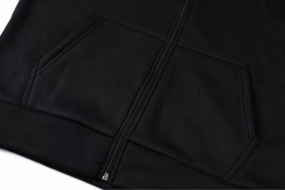 4 Tune Baskılı Baskılı Oversize Fermuarlı Siyah Unisex Kapüşonlu Hırka