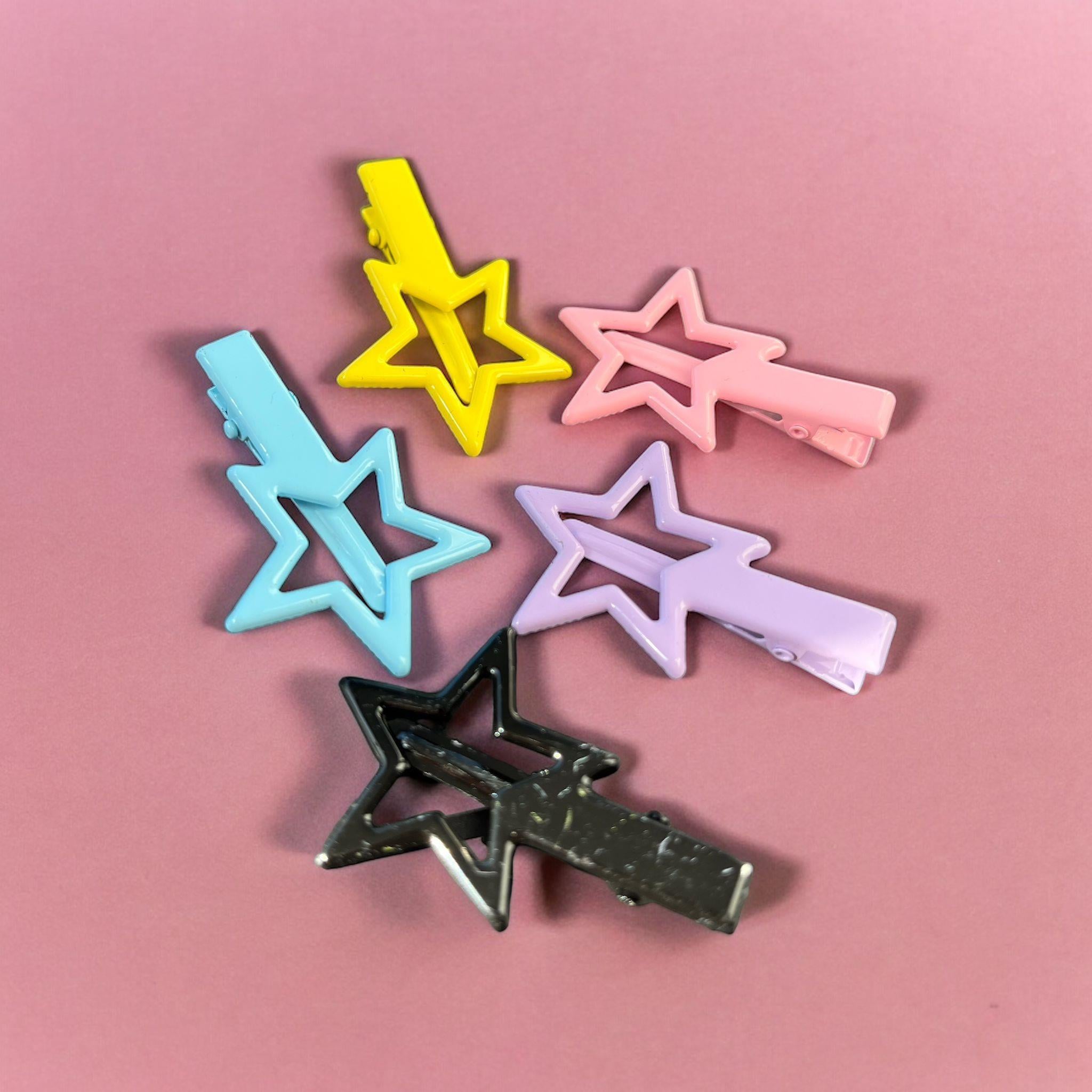 5 li Cute Renkli Star Toka