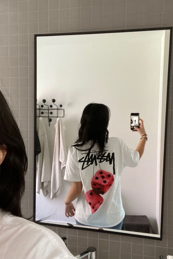 8 Ball Detail Oversize Unisex T-Shirt