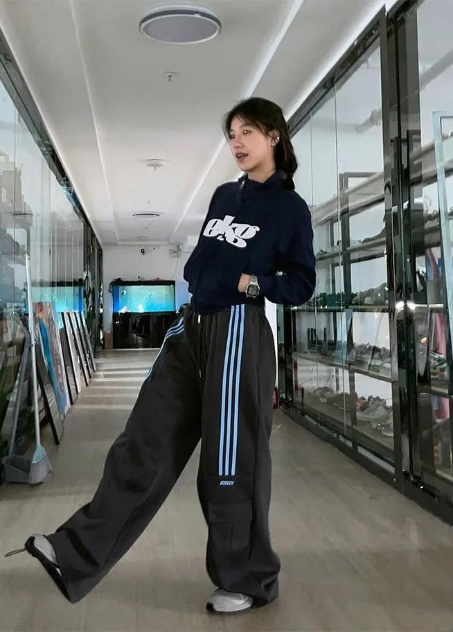Amerikan Retro Streetwear Antrasit  Eşofman Altı