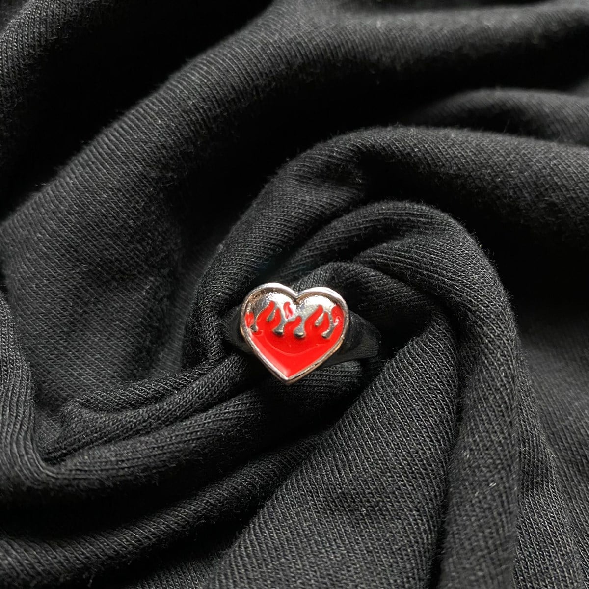 Angel Love Red Fire Ayarlanabilir Unisex Yüzük