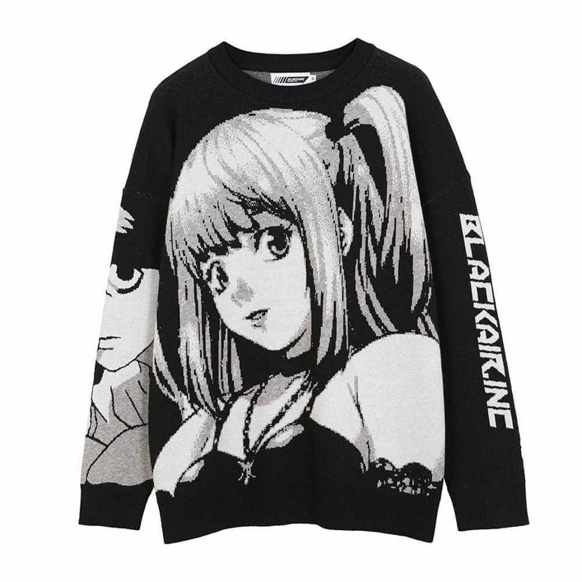 Anime Death Note Misa Cosplay Siyah Oversize Kazak