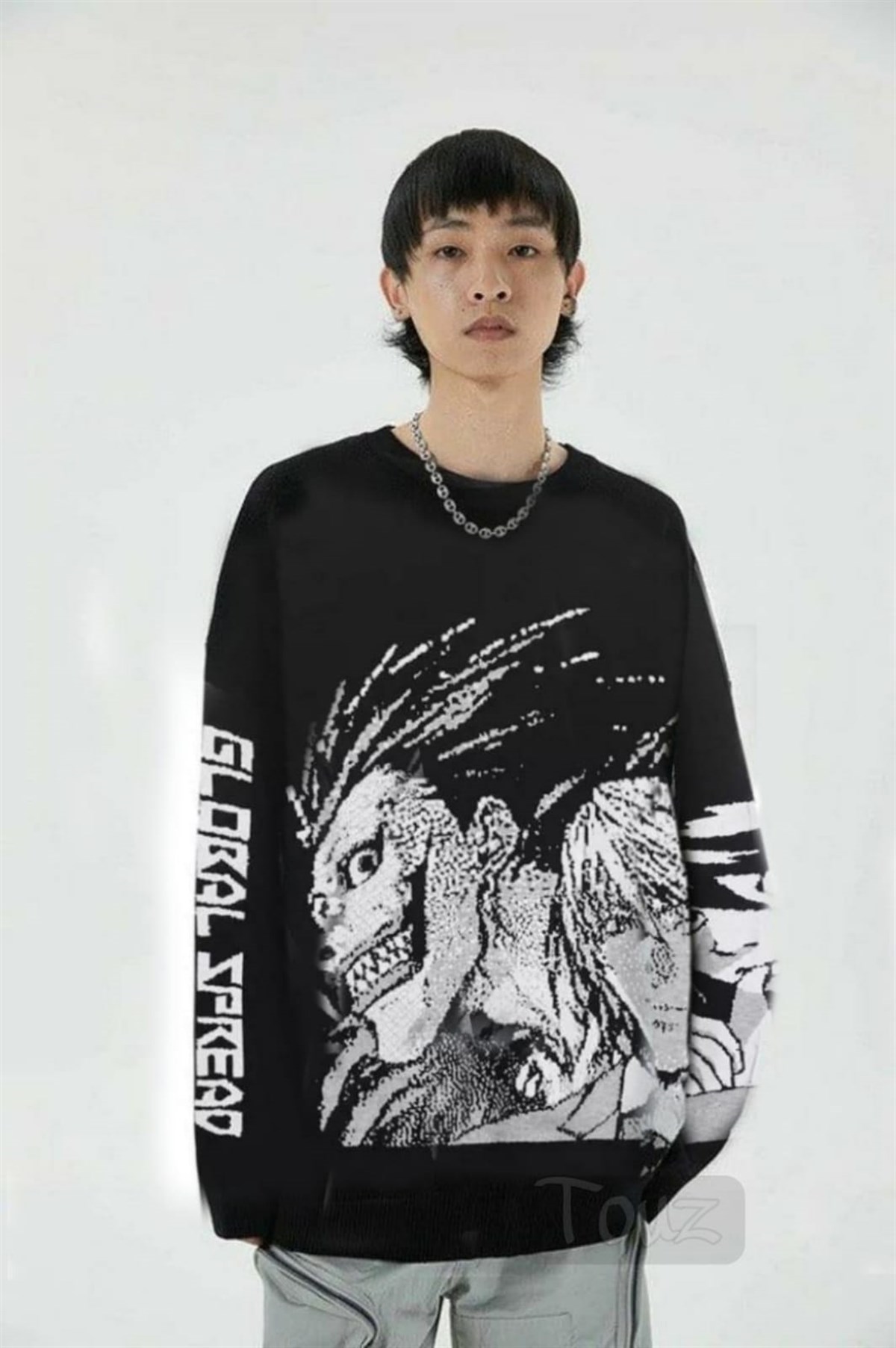 Anime Death Note Ryuk And Lıght Unisex Oversize Kazak
