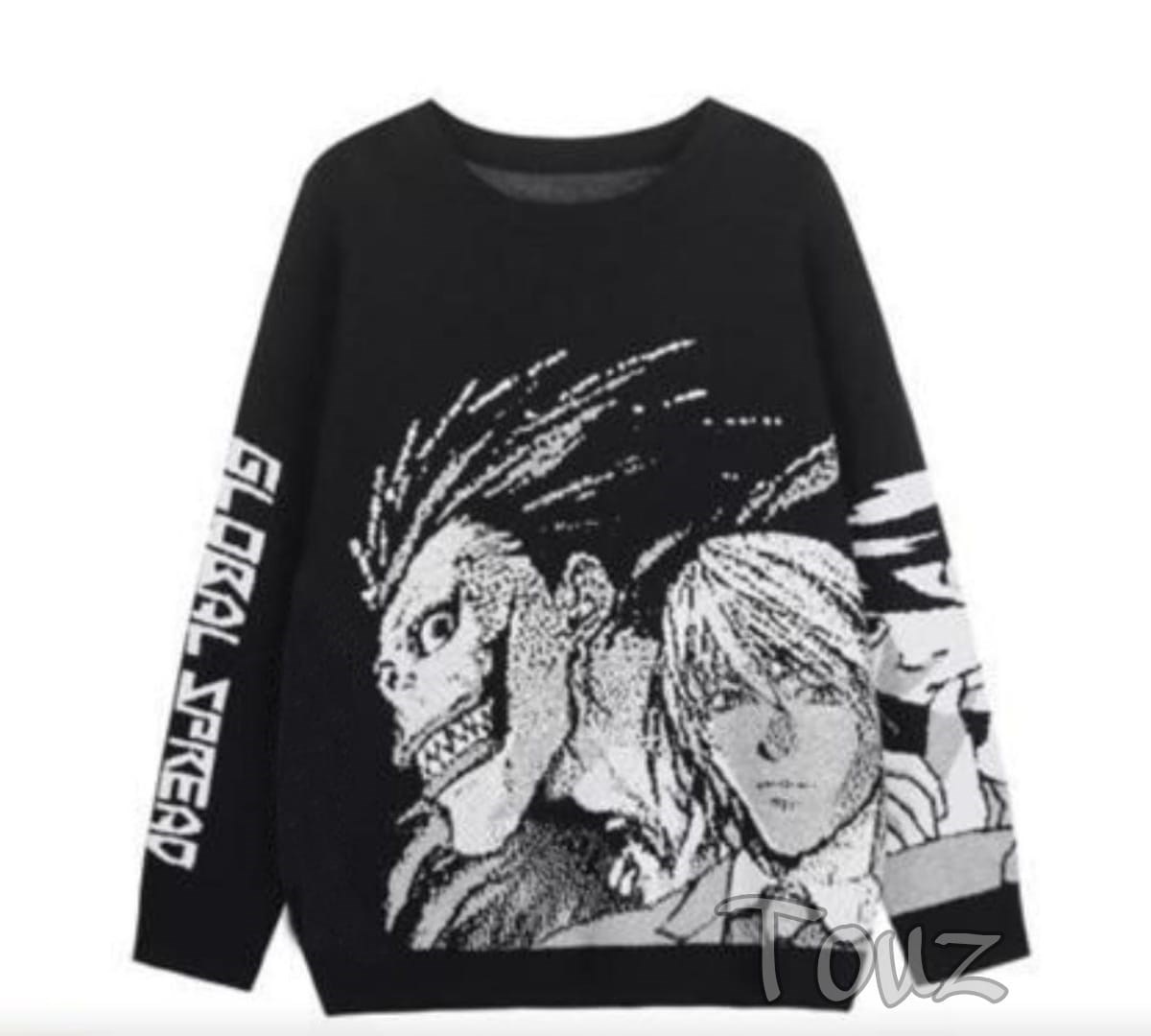Anime Death Note Ryuk And Lıght Unisex Oversize Kazak