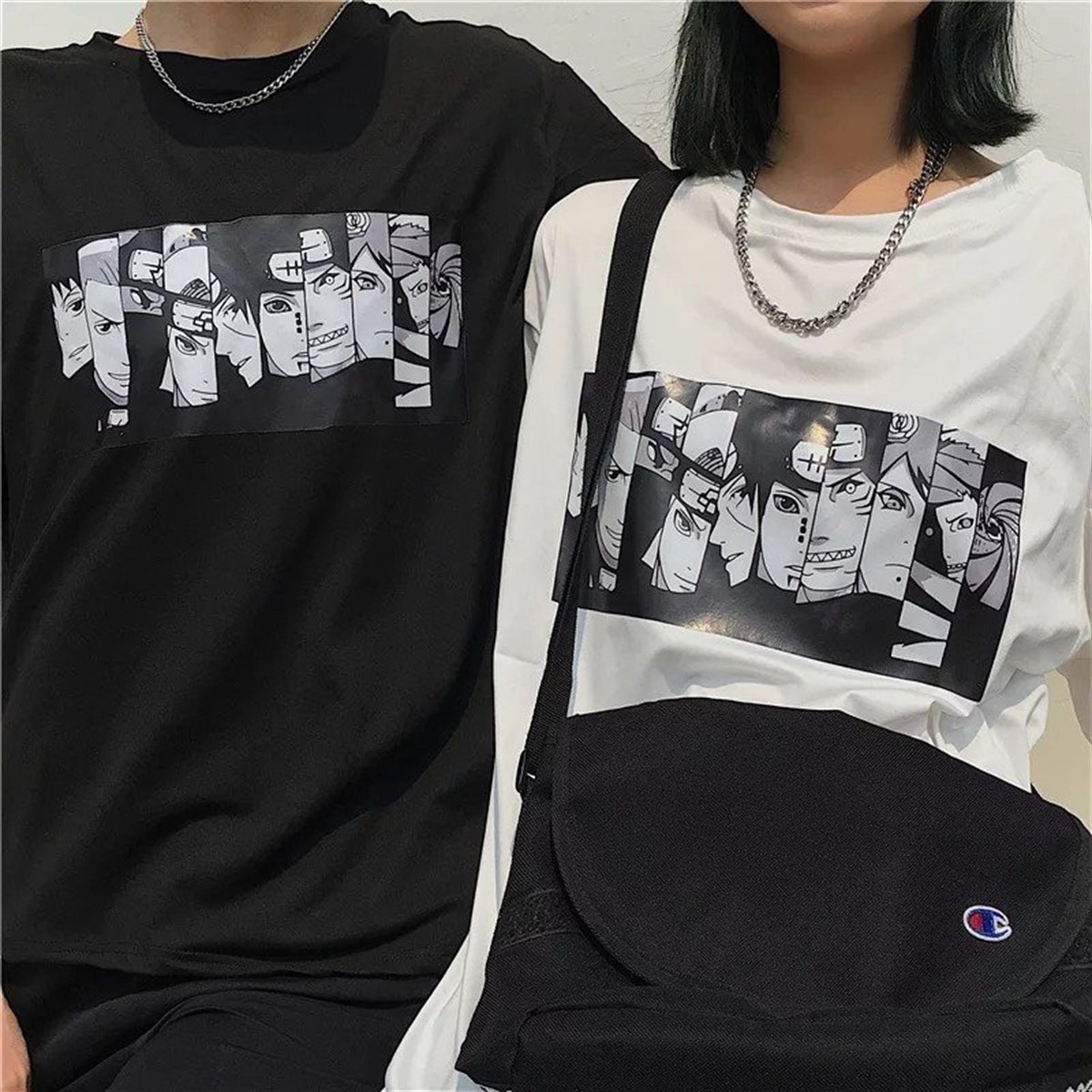 Anime Naruto Unisex Siyah T-Shırt