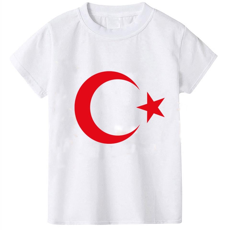 Ay Yıldız Baskılı Beyaz Çocuk T-shirt