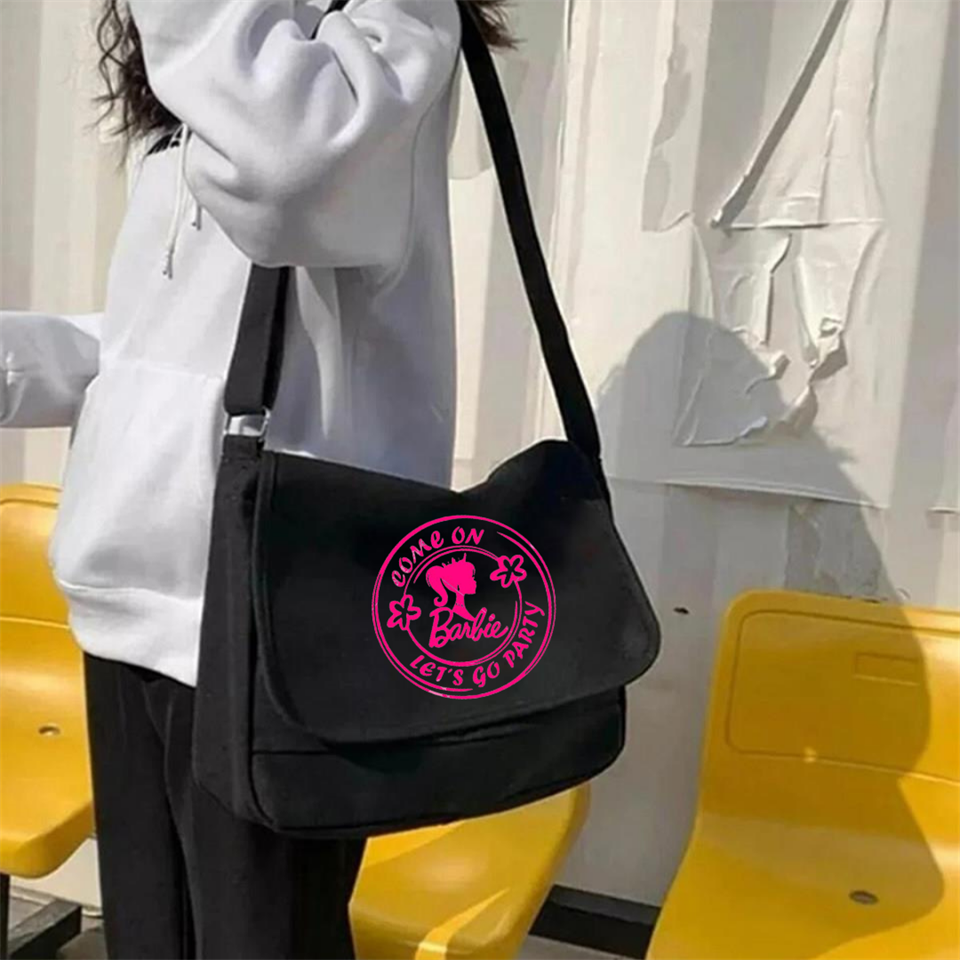 Barbie Baskılı Unisex Postacı Çantası
