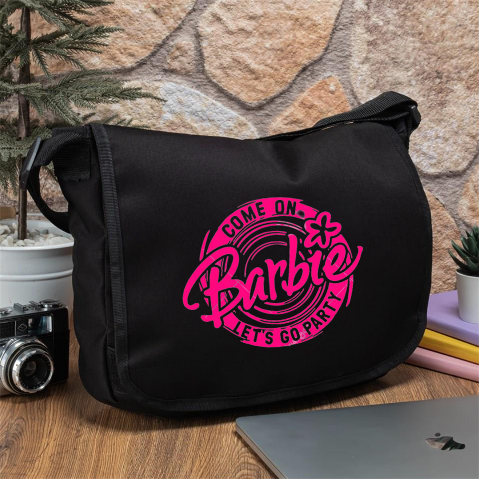 Barbie Logo Baskılı Unisex Postacı Çantası
