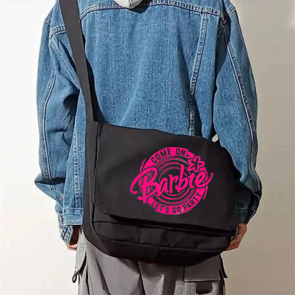 Barbie Logo Baskılı Unisex Postacı Çantası