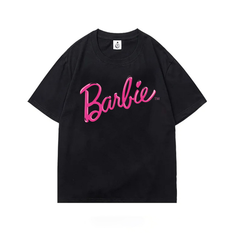 Barbie Oversize Unisex Siyah T-Shirt