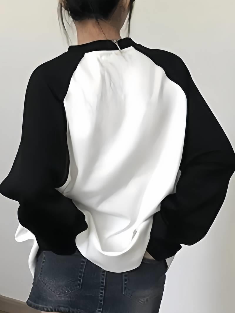 Black Cat Reglan Uzun Kollu Make Sense Baskılı Beyaz T-Shirt