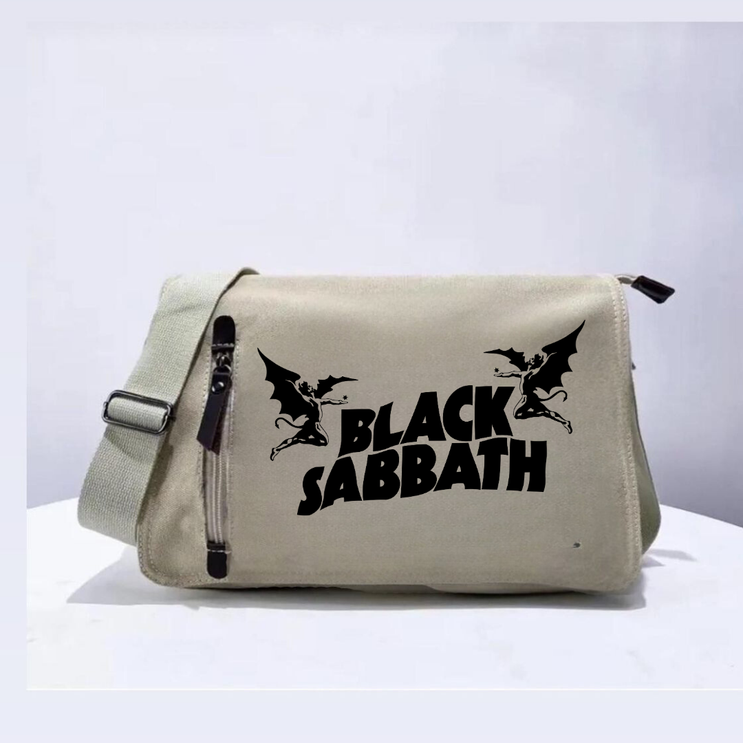 Blacksabbaht Unisex Bej Postacı Çantası