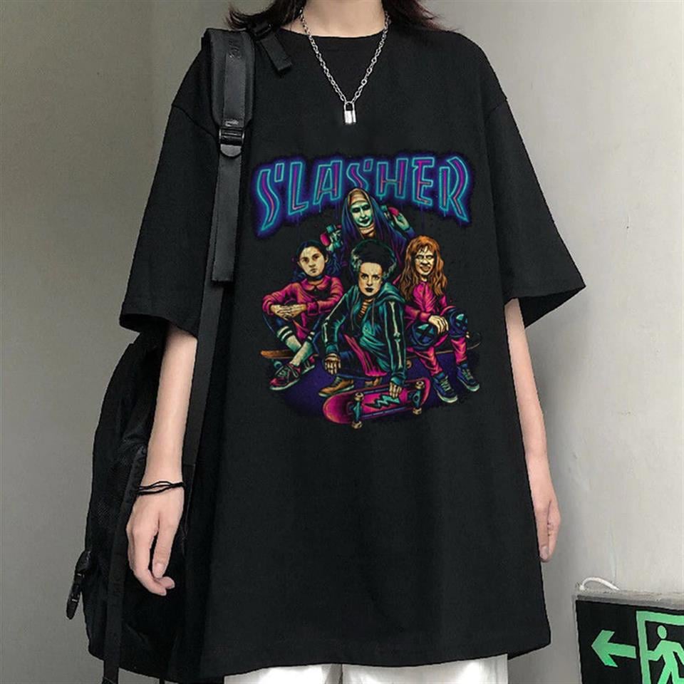Blue Slasher Siyah Unisex Oversize T-shirt