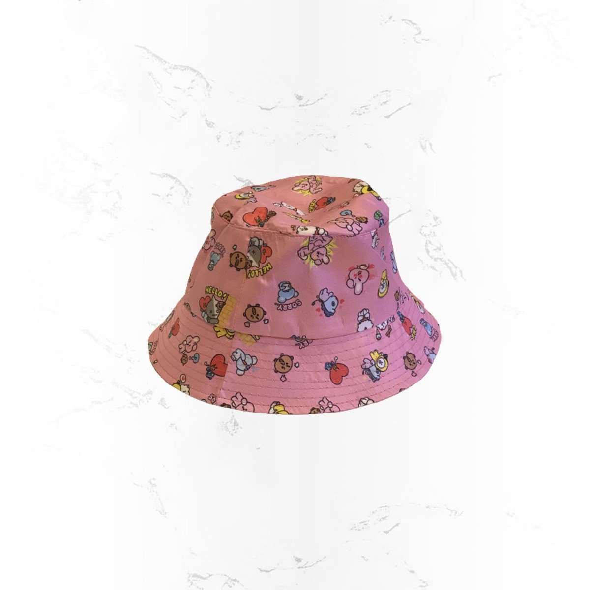 BT21 Baskılı Bucket Şapka