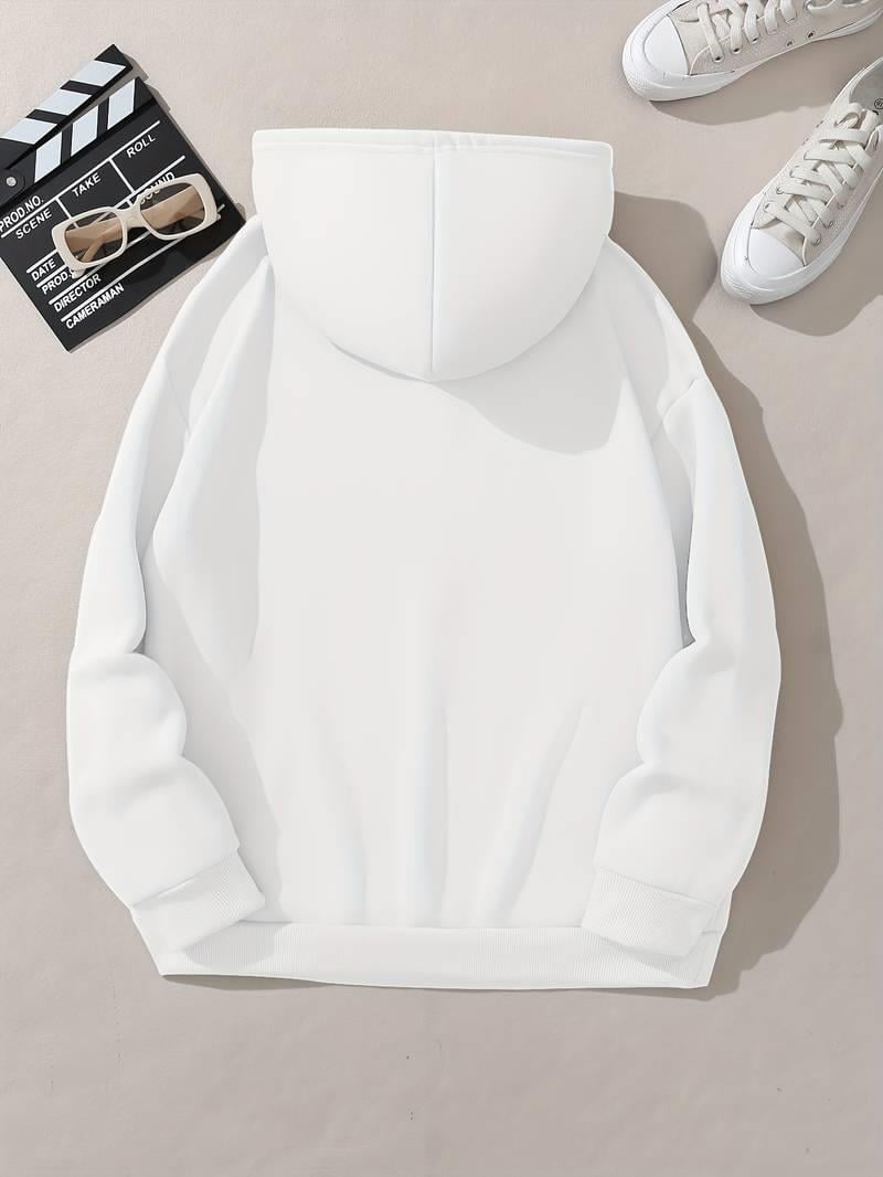 Capybara Beyaz Kapşonlu Sweatshirt 