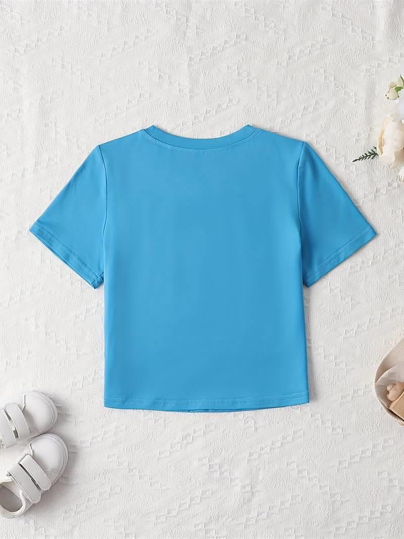 Casual Star Baskılı Crop Bluz