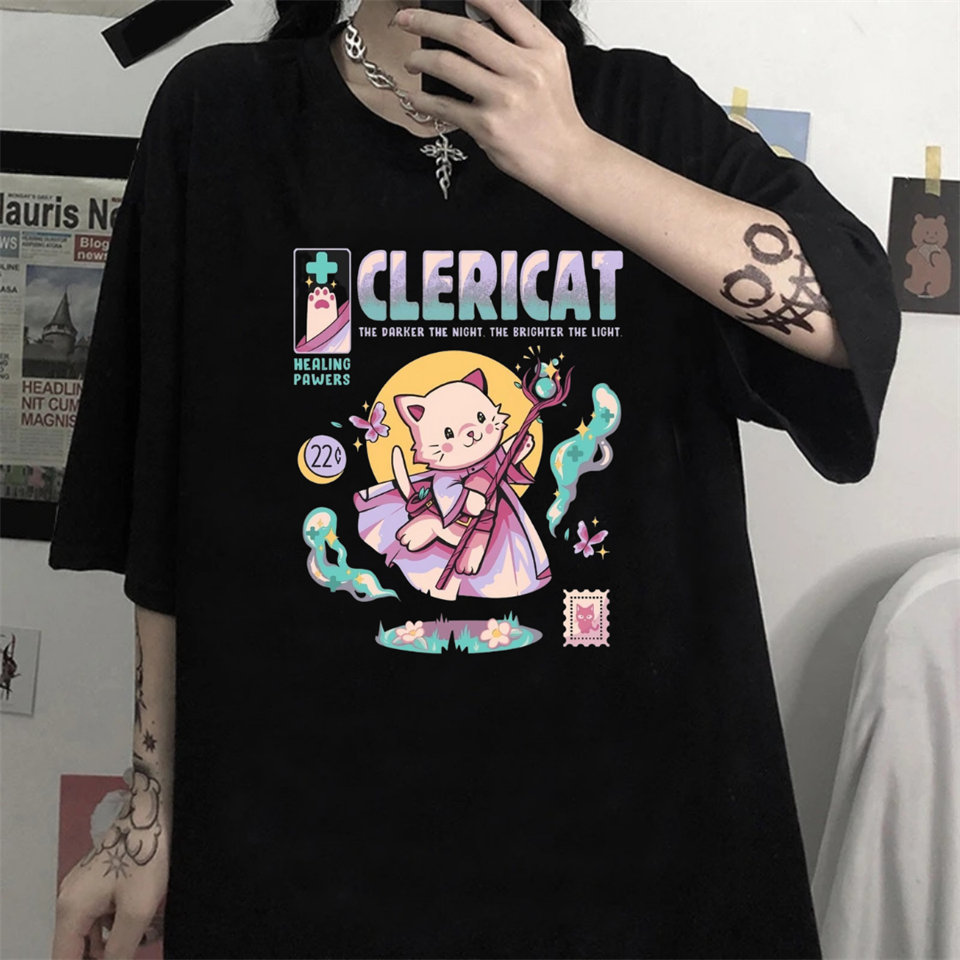 Clericat Oversize Unisex Siyah T-Shirt