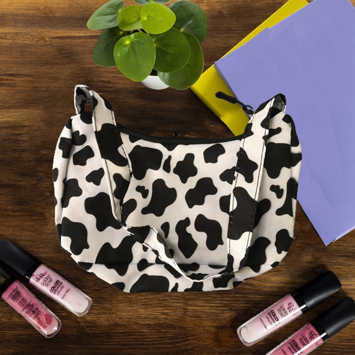 Cow Pattern Baget Çanta