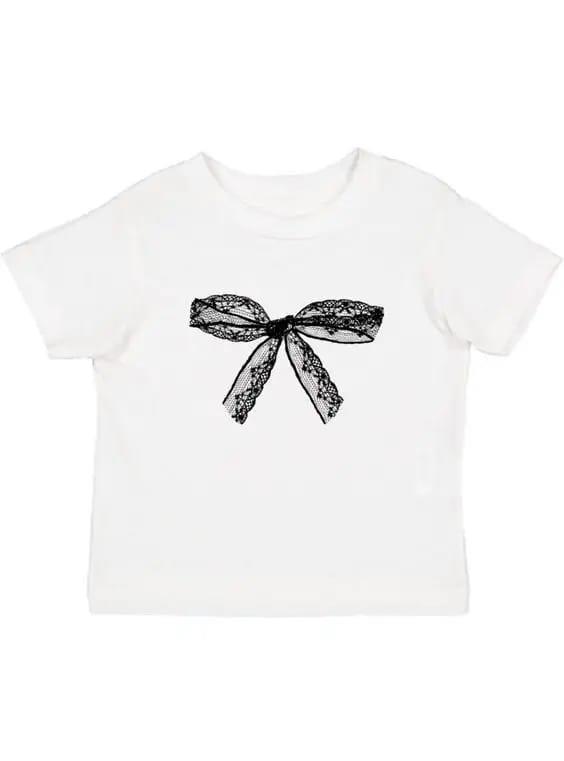 Danetl Ribbon Baskılı Crop Bluz