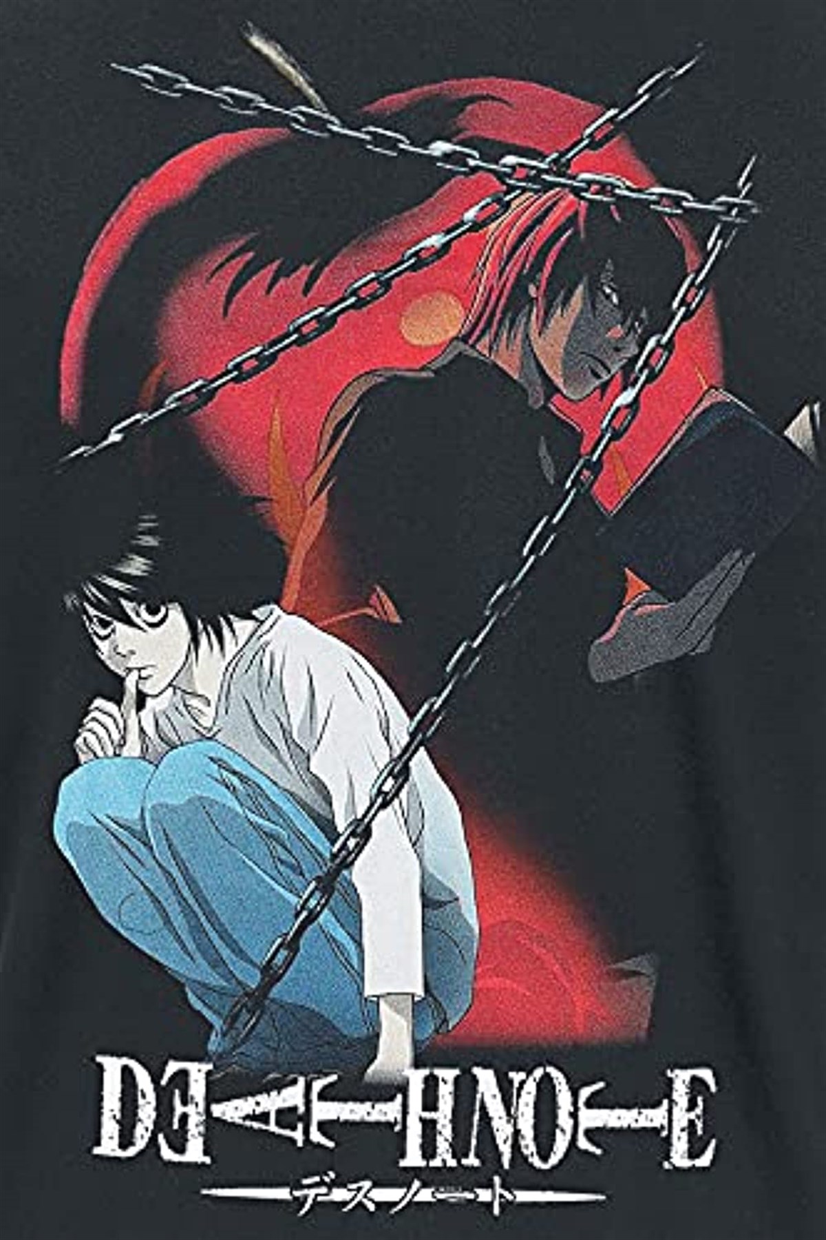 Death Note Chained Notes Unisex Siyah T-shirt