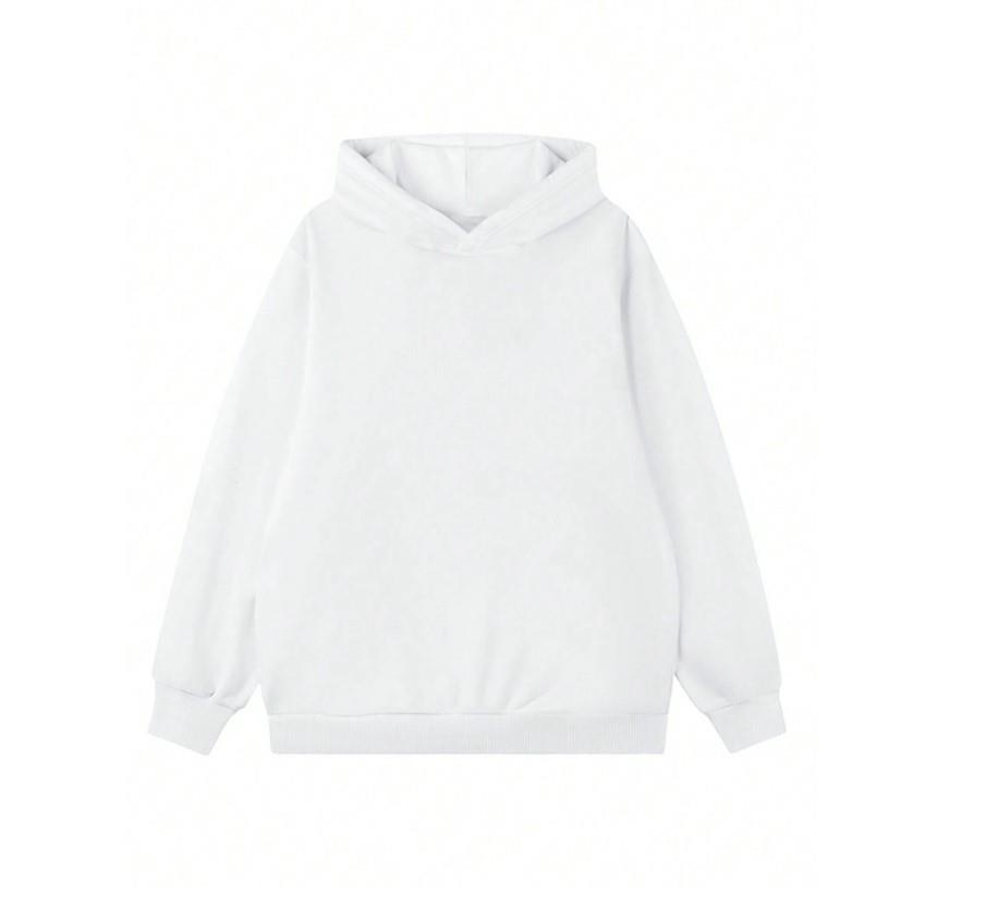 Denim Star Baskılı Kapşonlu Beyaz Sweatshirt 