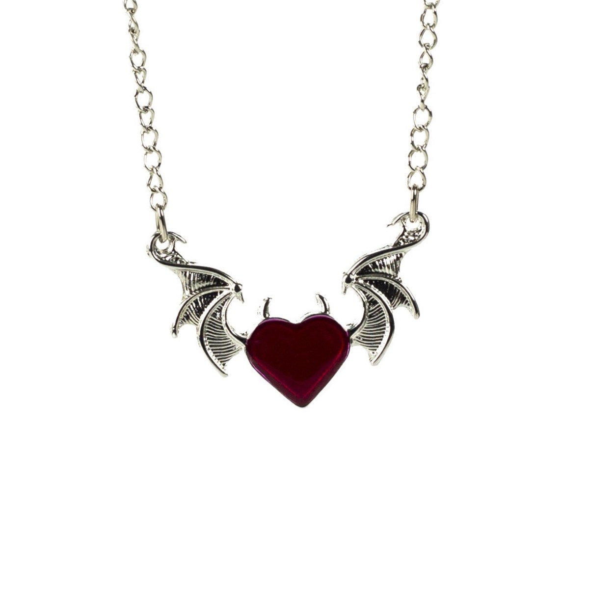 Devil Red Heart Kolye