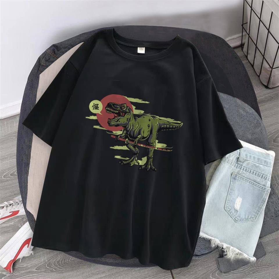 Dinosaur Siyah Unisex Oversize T-shirt