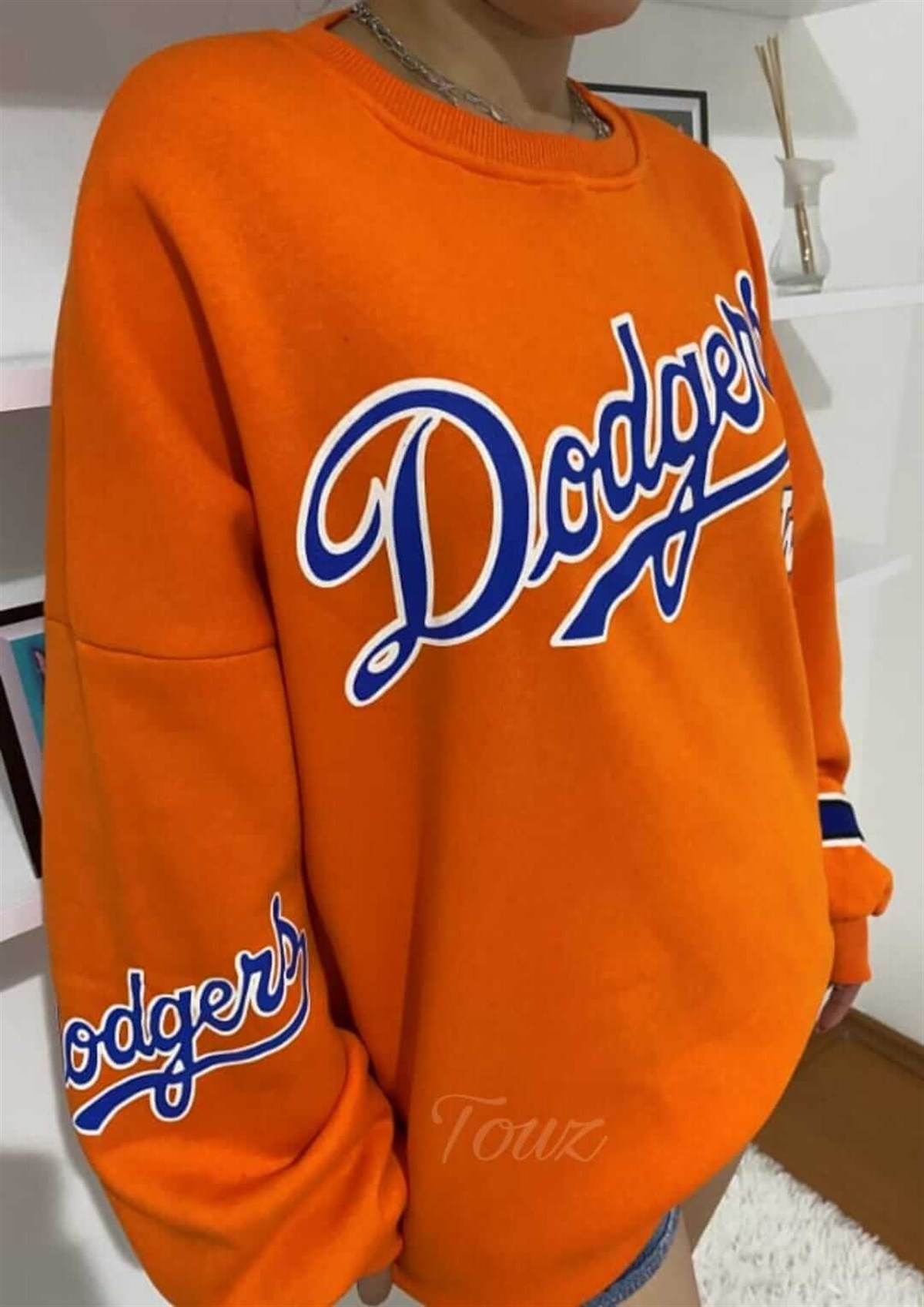 Dodgers Oversize Turuncu Sweatshirt