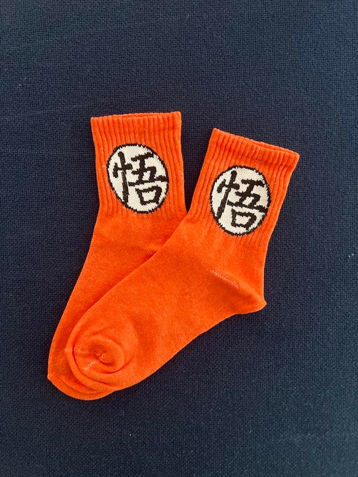 Dragon Ball Unisex Turuncu Kolej Çorap