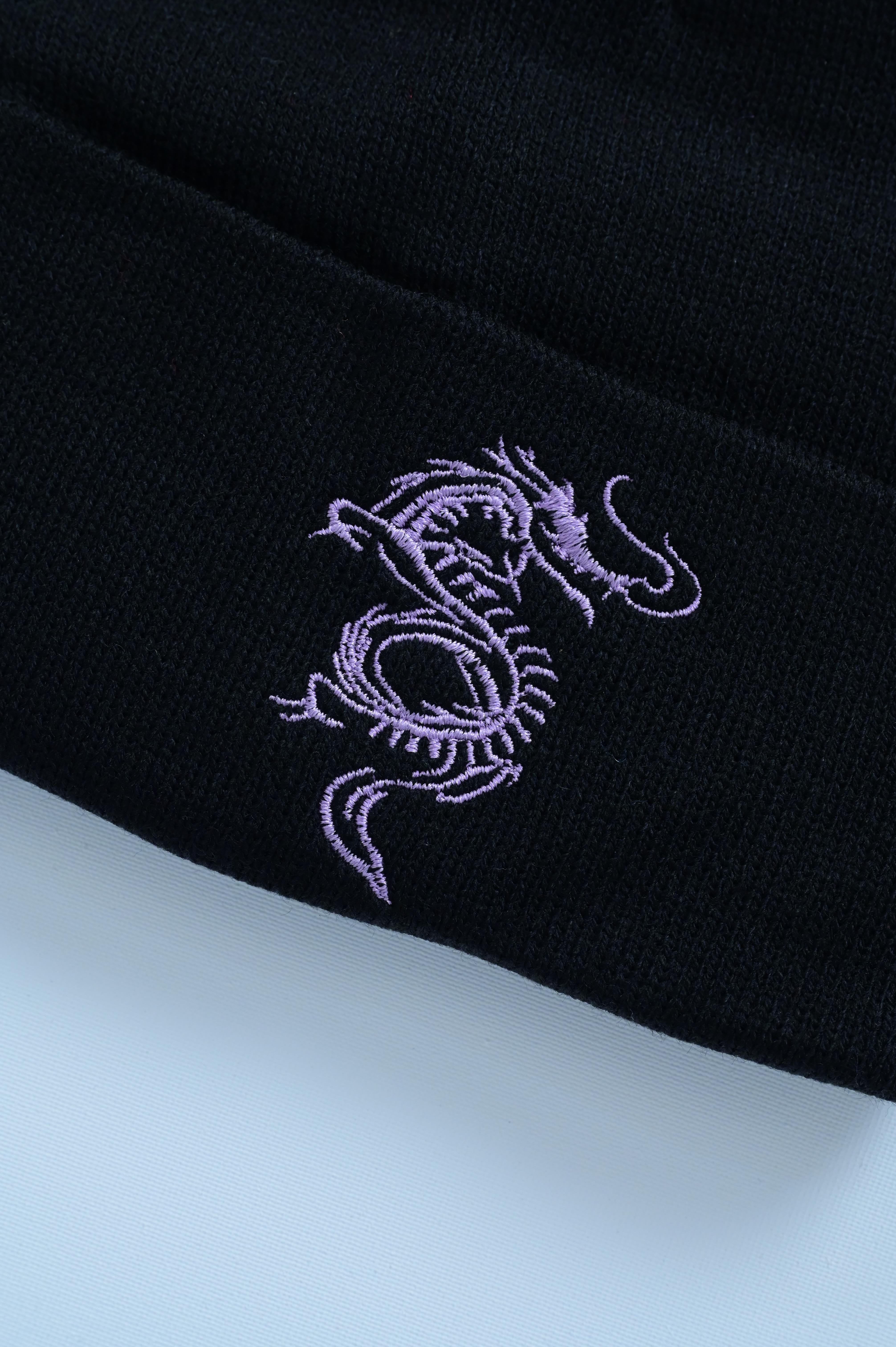 Dragon Nakış İşleme Unisex Siyah  Bere