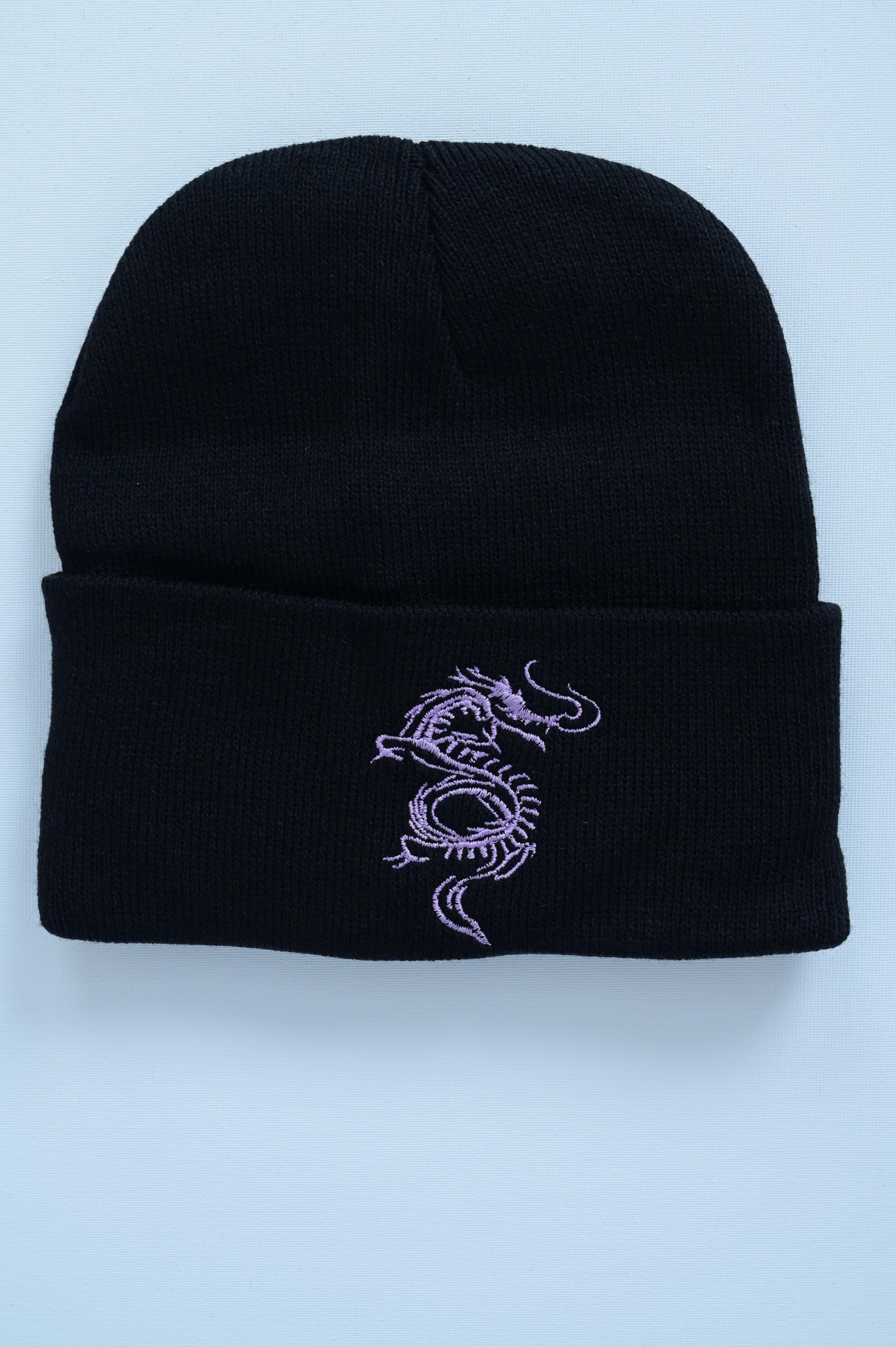 Dragon Nakış İşleme Unisex Siyah  Bere