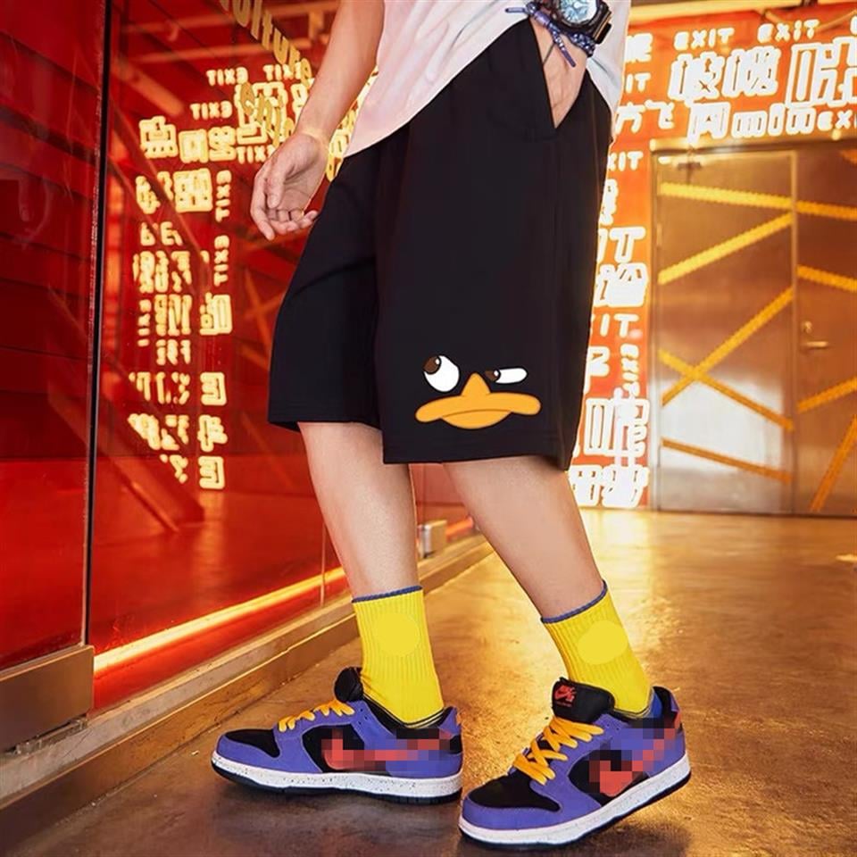 Duck Face Baskılı Siyah Unisex İkili Takım