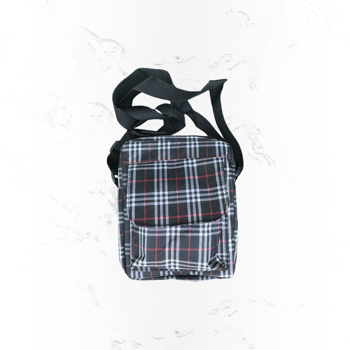 Ekose Plaid Pattern Çapraz Çanta