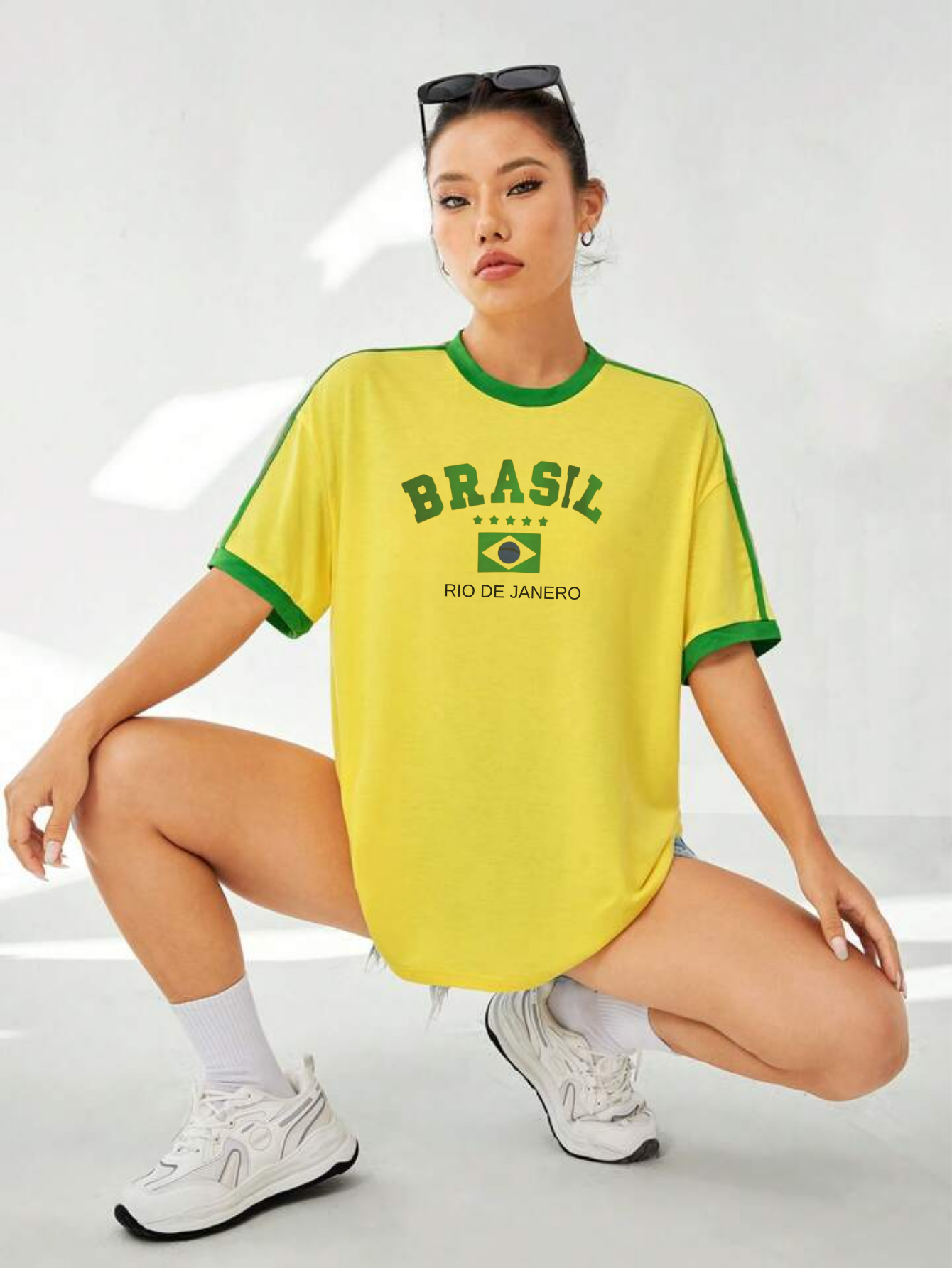Extra Salaş Brasil Baskılı  (Unisex) T-Shirt